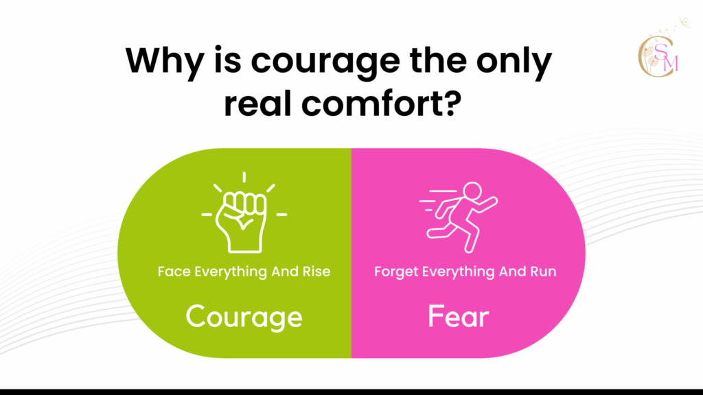 Is courage is the only comfort?